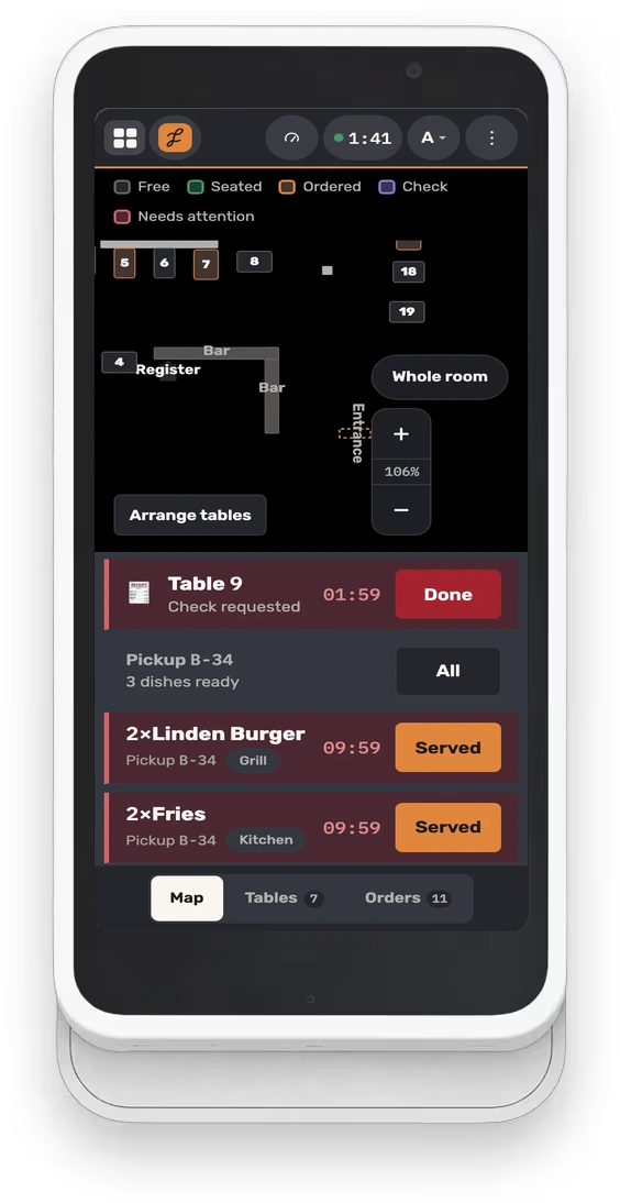 Stripe S710 showing the Jooule server floor map