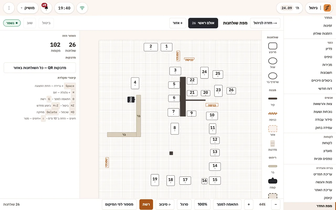 עריכת מפת החדר